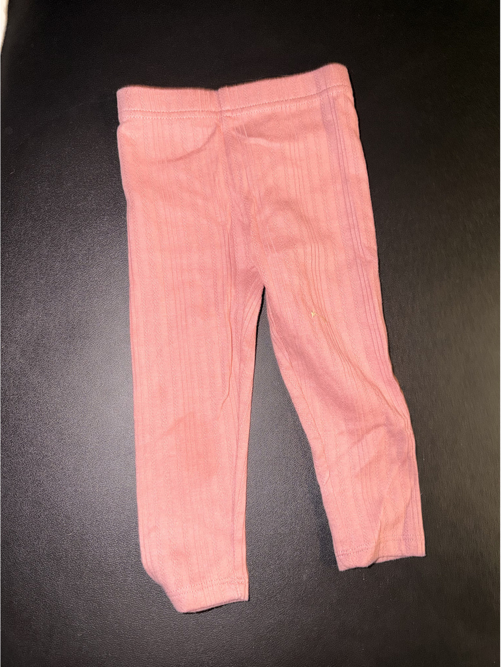 Member's Mark Girls' Pink Ribbed Leggings 2T Comfortable Cotton Blend Playwear